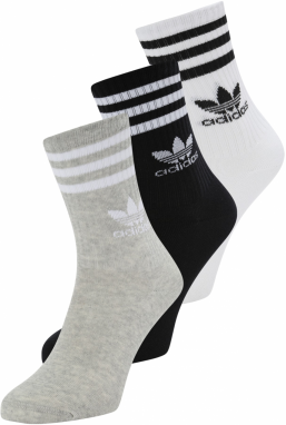 ADIDAS ORIGINALS Ponožky  sivá melírovaná / čierna / biela