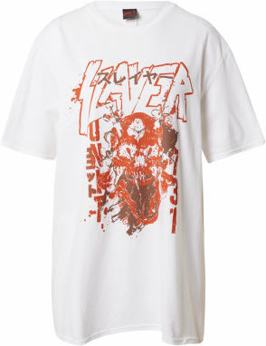 Nasty Gal Tričko 'Slayer'  hnedá / oranžová / biela