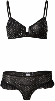 Nasty Gal Súpravy bielizne  čierna / strieborná
