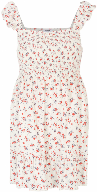 Cotton On Petite Letné šaty 'Morgan'  modrosivá / červená / biela