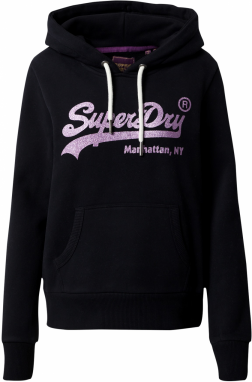 Superdry Mikina  svetloružová / čierna