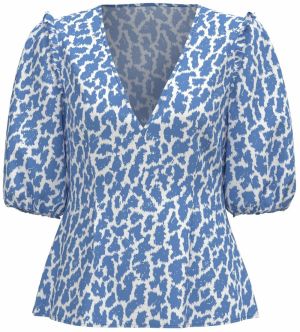 OBJECT Blúzka  modrá / biela