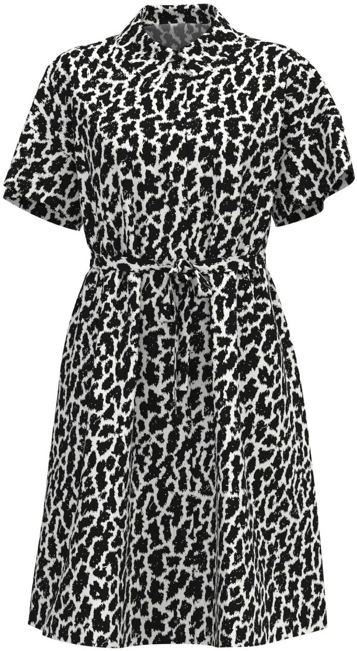 OBJECT Košeľové šaty  čierna / biela