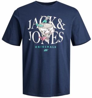 JACK & JONES Tričko  námornícka modrá / zmiešané farby