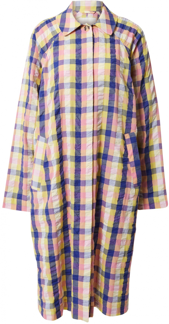 Monki Prechodný kabát  modrá / žltá / ružová / biela