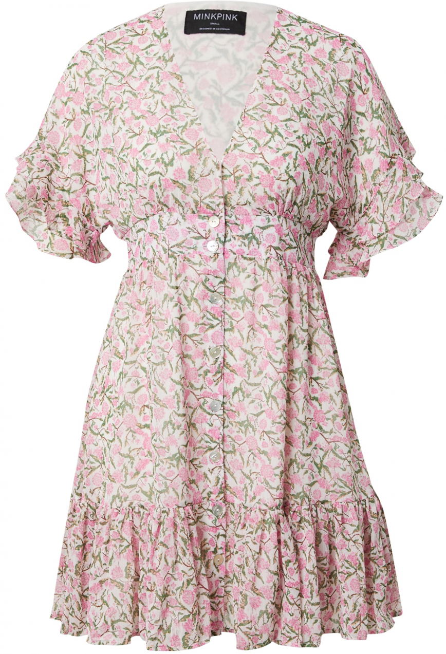 MINKPINK Košeľové šaty 'LIBERTY'  zmiešané farby / biela