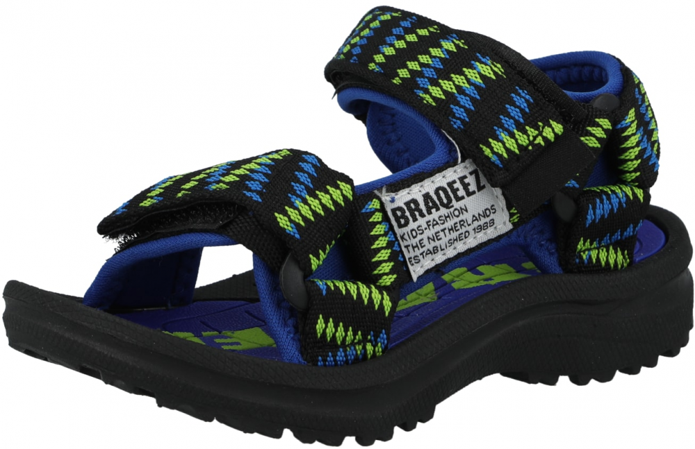 Braqeez Sandále 'Sky Sports'  svetlomodrá / svetlozelená / čierna