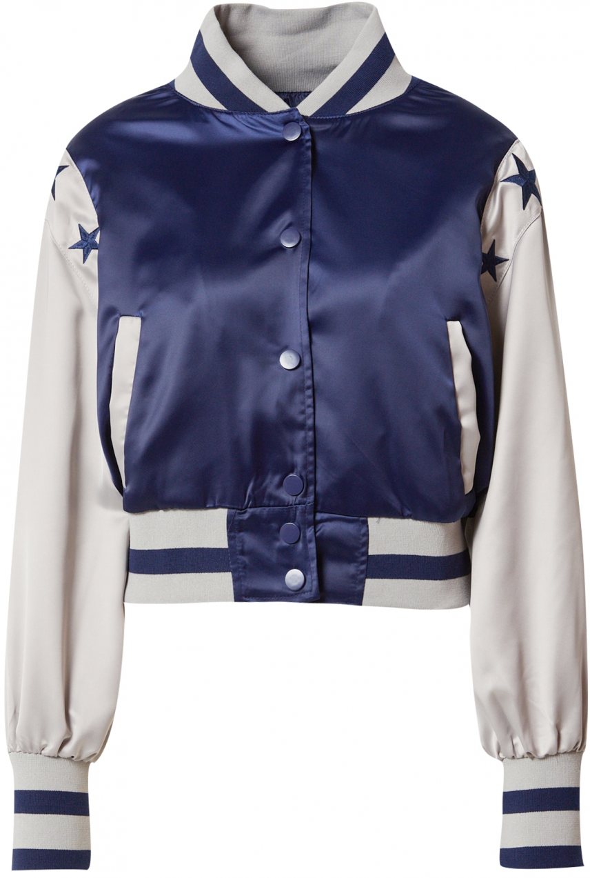 Nasty Gal Prechodná bunda  námornícka modrá / svetlosivá