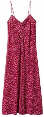 MANGO Letné šaty 'Pol'  fuksia / jasne červená / čierna / šedobiela