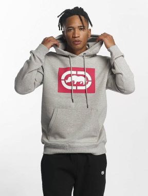 Ecko Unlimited Mikina  sivá melírovaná / červená / biela