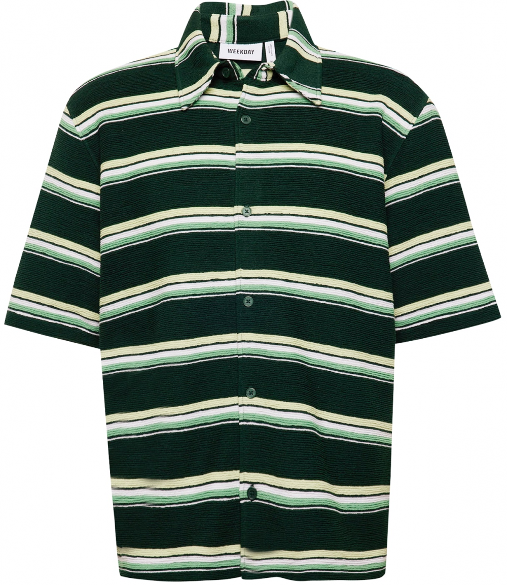 WEEKDAY Košeľa  zelená / pastelovo zelená / svetlozelená / biela