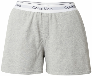 Calvin Klein Underwear Pyžamové nohavice  sivá melírovaná / čierna / biela