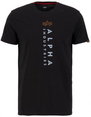 ALPHA INDUSTRIES Tričko  oranžová / čierna / biela