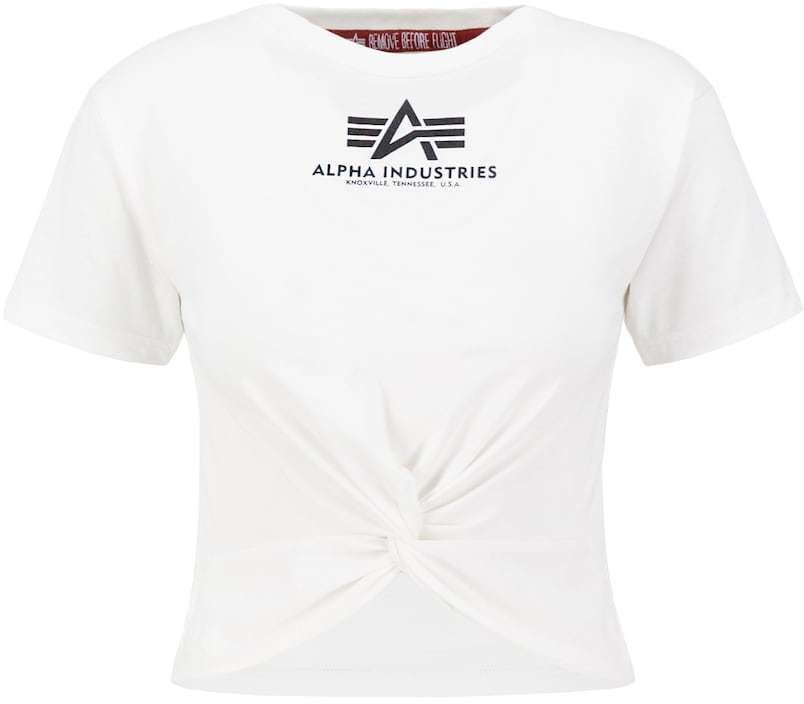 ALPHA INDUSTRIES Tričko  čierna / biela