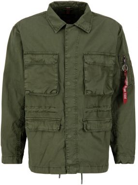 ALPHA INDUSTRIES Prechodná bunda  olivová / krvavo červená / biela