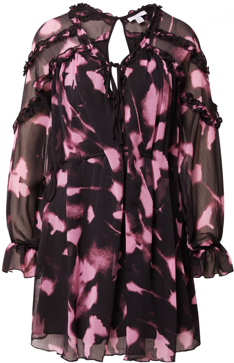 TOPSHOP Šaty  orchideová / čierna