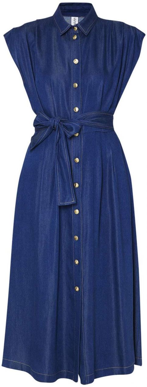 Liu Jo Košeľové šaty  modrá denim