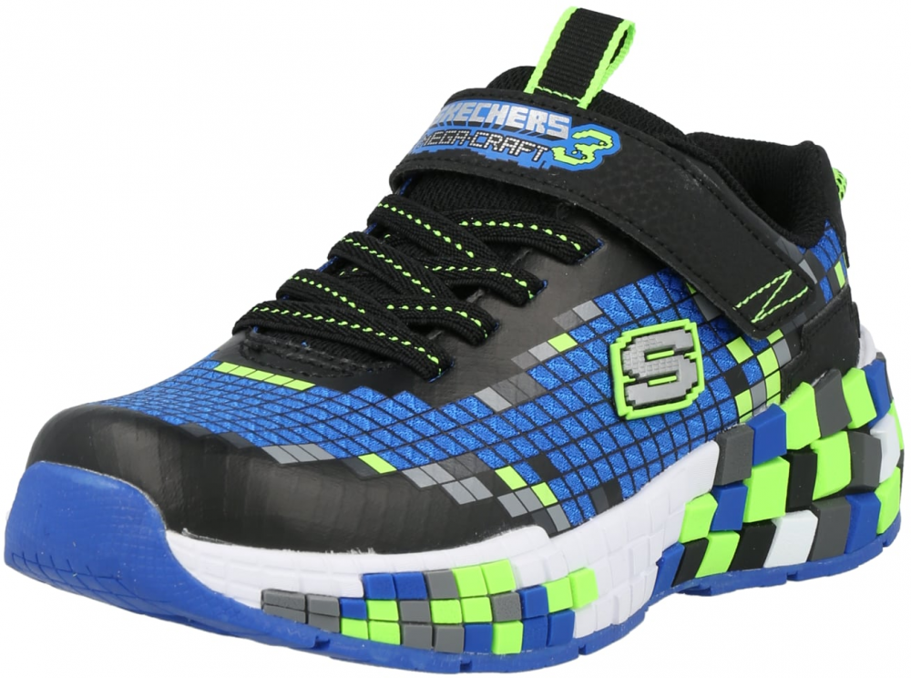 SKECHERS Tenisky  modrá / limetová / čierna