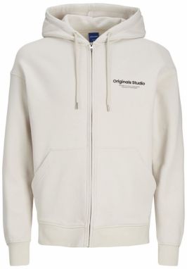 JACK & JONES Tepláková bunda 'Vesterbro'  béžová / čierna