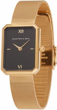 Kapten & Son Analógové hodinky 'Grace Gold Mesh'  zlatá / čierna