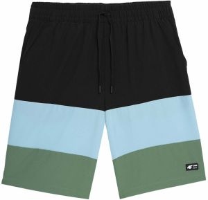 4F Športové nohavice  modrá / zelená / čierna
