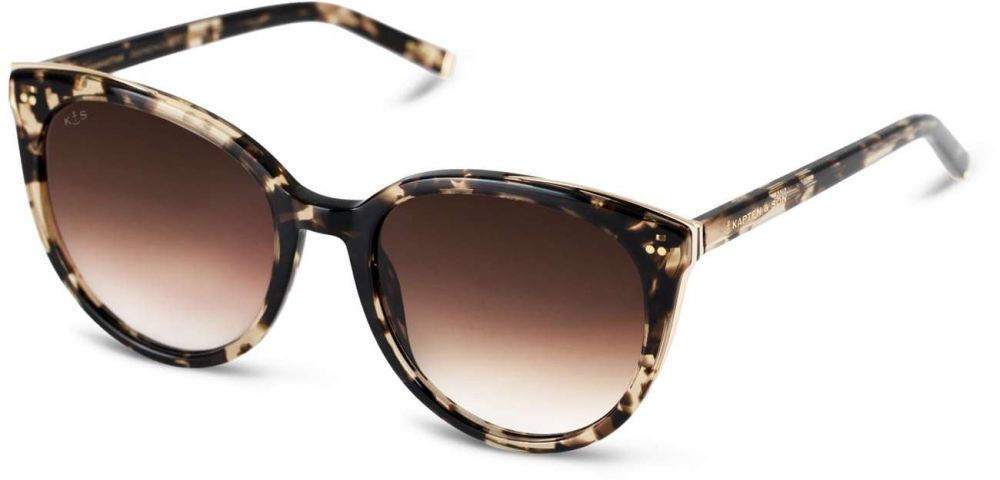 Kapten & Son Slnečné okuliare 'Manhattan Crystal Tortoise Brown'  kapučíno / tmavohnedá