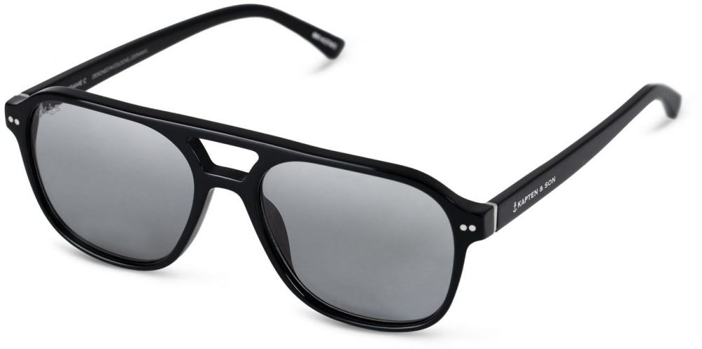Kapten & Son Slnečné okuliare 'Zurich Oversize All Black'  čierna / strieborná