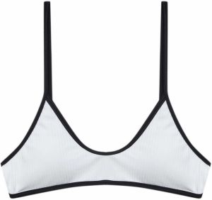 Pull&Bear Bikinový top  čierna / šedobiela