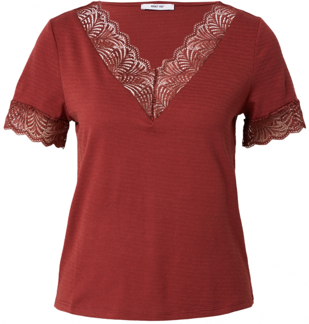 ABOUT YOU Tričko 'Lene'  hnedá