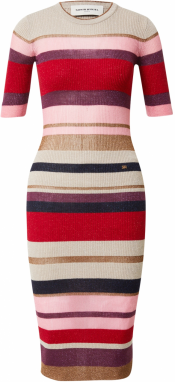 Sonia Rykiel Pletené šaty  námornícka modrá / fialová / ružová / červená