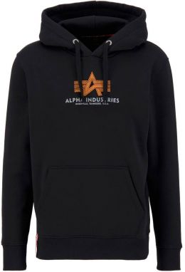 ALPHA INDUSTRIES Mikina  oranžová / čierna / biela