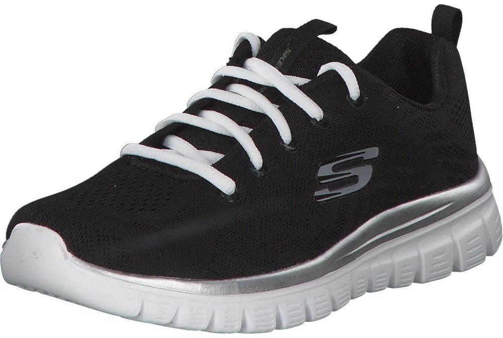 SKECHERS Nízke tenisky 'Graceful Get Connected'  čierna / biela