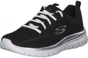 SKECHERS Nízke tenisky 'Graceful Get Connected'  čierna / biela