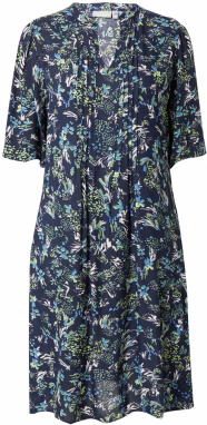 Fransa Košeľové šaty 'Merla'  námornícka modrá / svetlomodrá / zelená / púdrová