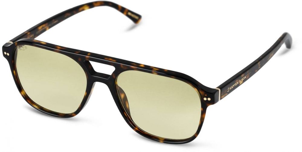 Kapten & Son Slnečné okuliare 'Zurich Oversize Dark Tortoise Green'  gaštanová / jablková / čierna