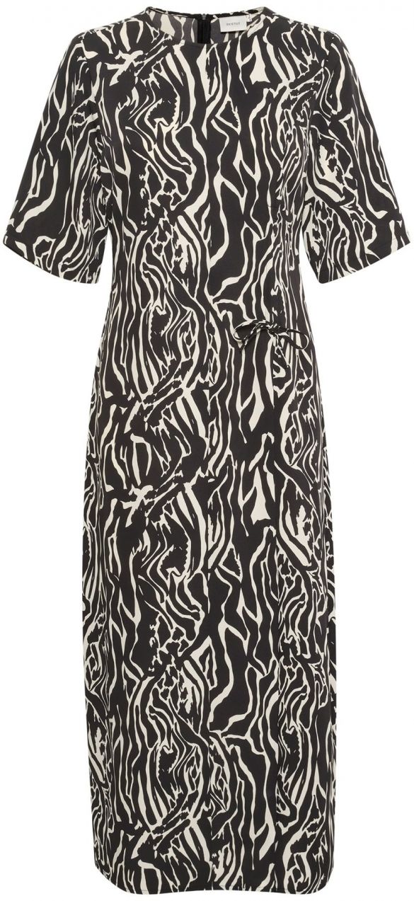 Gestuz Šaty 'Braya'  čierna / šedobiela