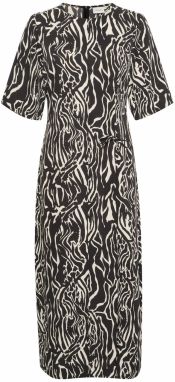 Gestuz Šaty 'Braya'  čierna / šedobiela