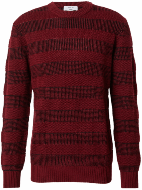 DAN FOX APPAREL Sveter 'Joost'  bordová / čierna