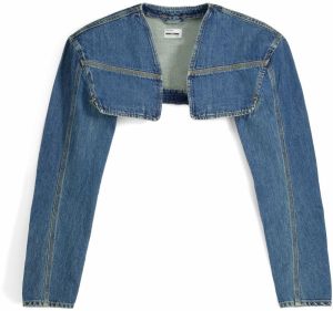 Bershka Bolero  modrá denim