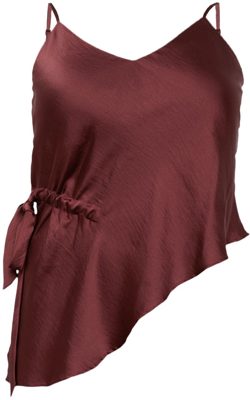 Guido Maria Kretschmer Curvy Top 'Loana'  burgundská