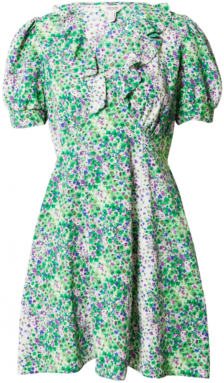 River Island Šaty  zelená / zmiešané farby