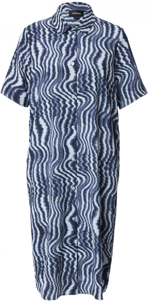 Monki Košeľové šaty  námornícka modrá / svetlomodrá