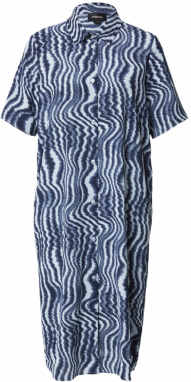 Monki Košeľové šaty  námornícka modrá / svetlomodrá