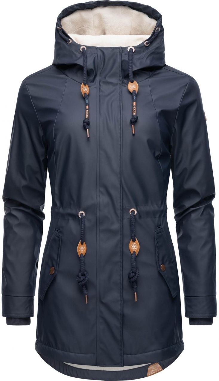 Ragwear Funkčná bunda 'Monadis Rainy'  námornícka modrá / hnedá / biela