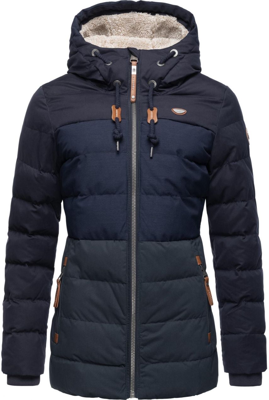 Ragwear Zimná bunda 'Quantic'  námornícka modrá / hnedá