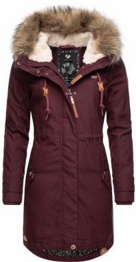 Ragwear Zimná parka 'Tawny'  svetlohnedá / vínovo červená