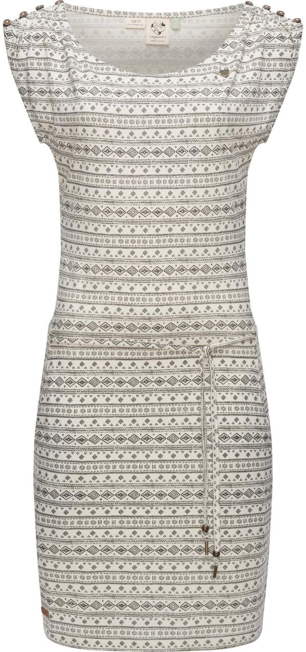 Ragwear Letné šaty 'Chego'  čierna / biela ako vlna