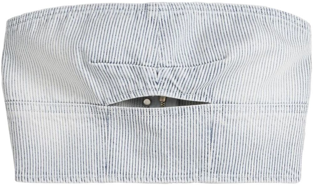 Bershka Top  námornícka modrá / pastelovo modrá