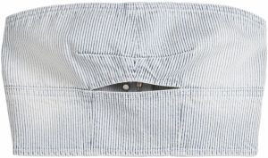 Bershka Top  námornícka modrá / pastelovo modrá