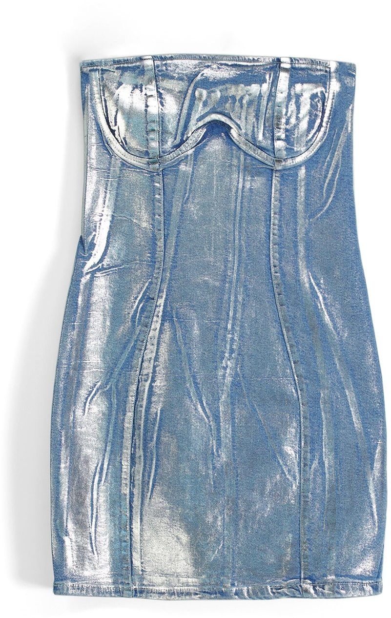 Bershka Šaty  modrá